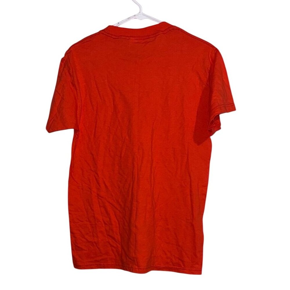 Hanes Beefy-T Orange T-Shirt Adult Size S 100% Cotton Crew Neck Short Sleeve - Picture 3 of 5